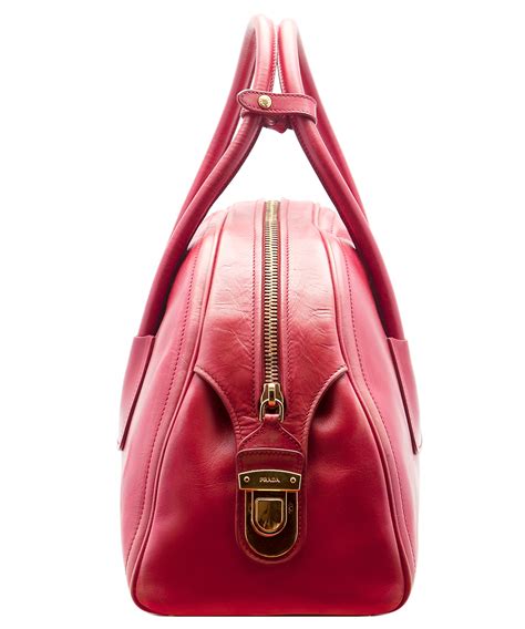 prada bowling bag red|Prada bowler bag.